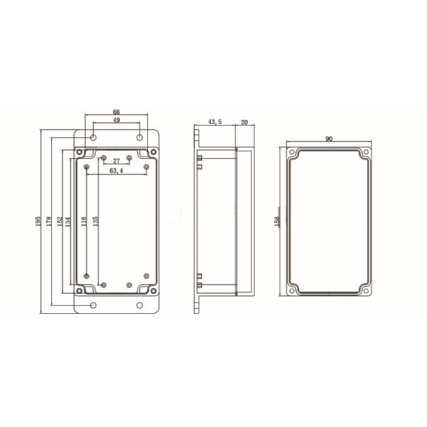 приложение держателя стены 158*90*64mm пластиковое