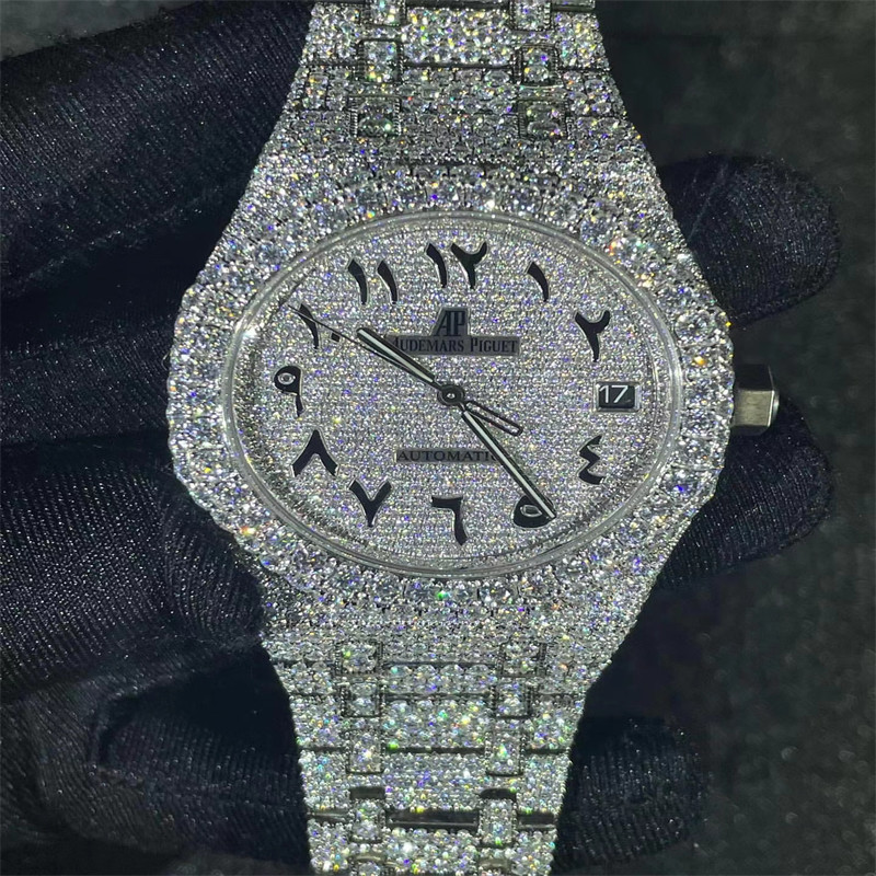 Mechanical Bust Down Ap Watch Fully Flooded Automatic Diamond Watch