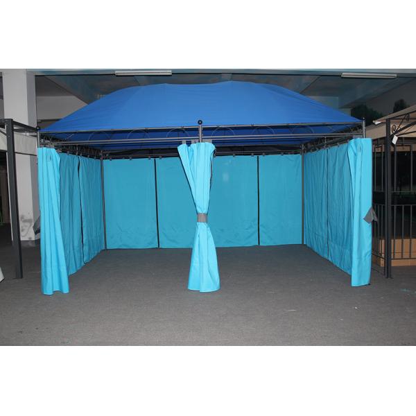 Blue Large Canopy Design Furniture Metal Panel Top Gazebo for 3*4M Outdoor Furniture