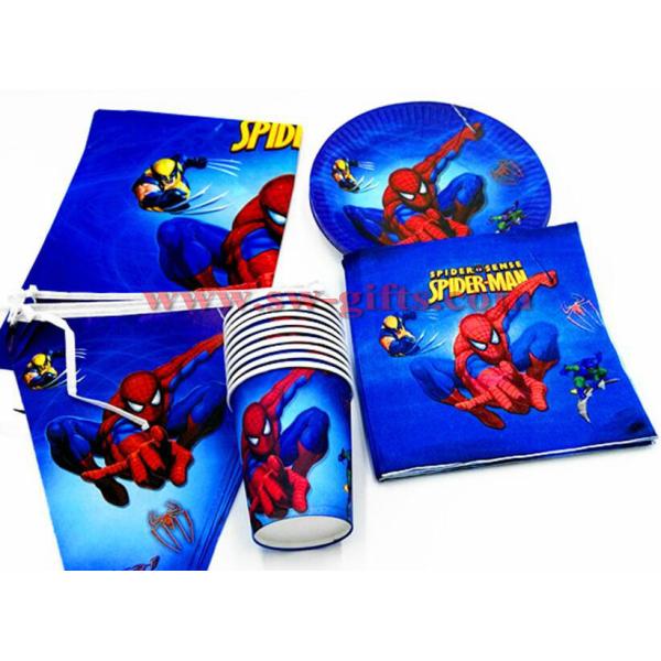 SPIDERMA THEME PAPER GLASSES CUPS SPIDERMAN DISHES KIDS BIRTHDAY PARTY DECORATION SPIDER MAN TABLE CLOTH