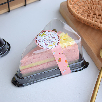 13.2*9.5*6.5cm Takeaway Sandwich Boxes Food Grade Plastic Triangle Cake Packaging