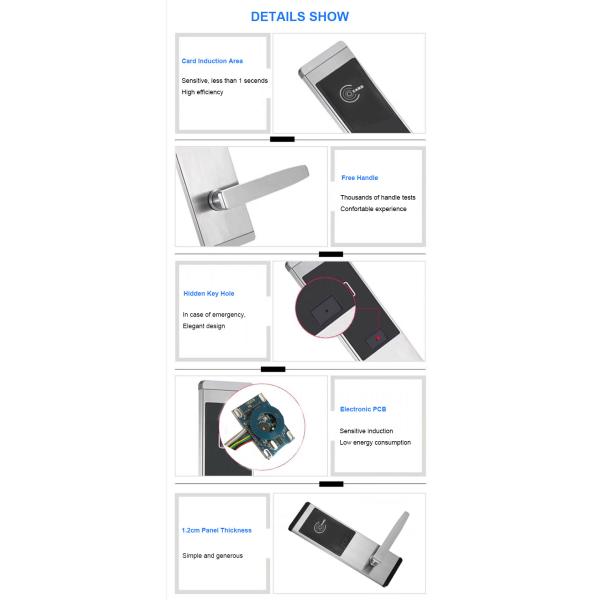 Ключ замка двери гостиницы замка РФИД нержавеющей стали электронный с кодировщиком карты