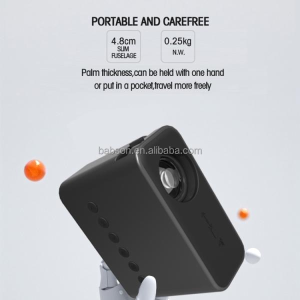Smart Home Theater 1080p Portable Pocket Projector LED Lamp Mini Projector Stereo Manual Lens Star 200