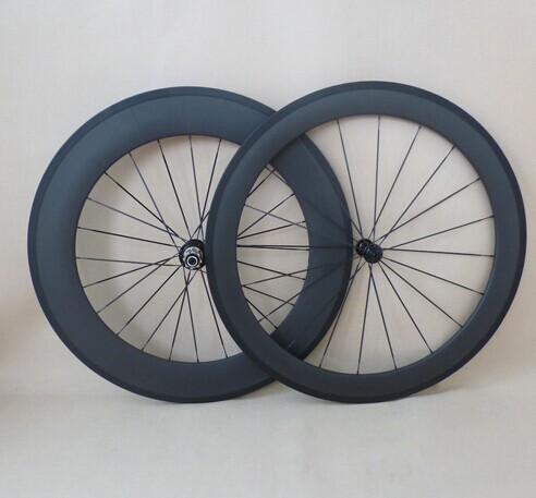 700C Carbon Wheelset 60mm+88mm clincher road bicycle wheel R13 Hubs and aero pillar spokes