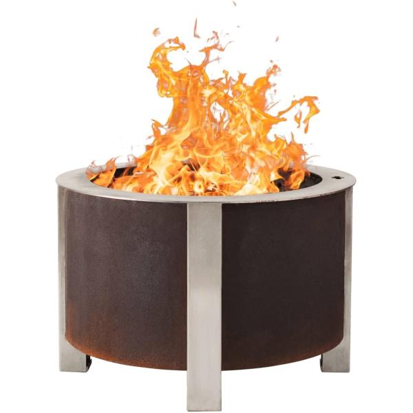 Wood / Charcoal Fired Round Smoke Free Fire Pits 80cm X 40cm