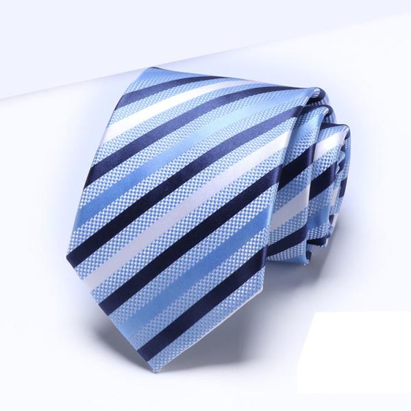 Woven  Business  Neckties 100% Silk Stripped Ties Jacquard Neckwear Men Style