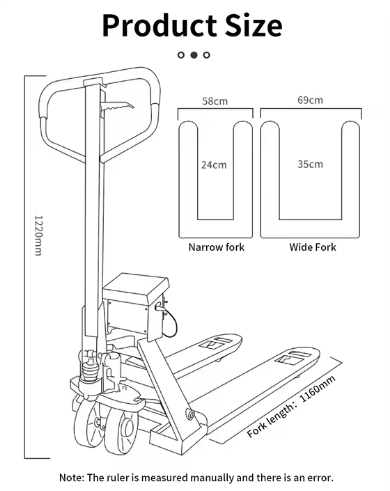 Warehouse Container Lift Electric Forklift Scale Pallet Truck Scale 5000kg