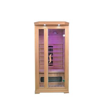 Rectangular Hemlock Home Sauna Room 8mm Tempered Glass 1 Year Warranty