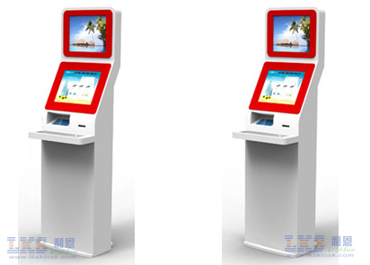 17inch Touch Screen Dual Screen LCD Monitor Self Service Information Kiosk