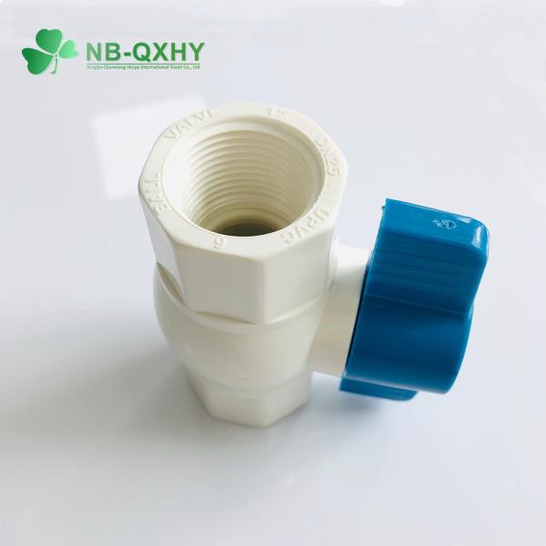 Household Usage PVC White Octagonal Ball Valve for Irrigation Plastic Female Thread