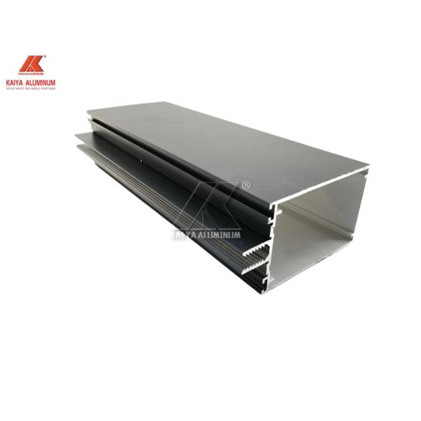 Alloy Sliding Door Profile Aluminium Window Extrusions Black Powder Coating