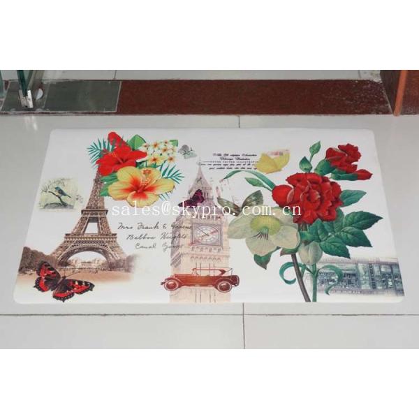 Не- сплетенная ковра пусковой площадки ноги ванны половых ковриков Микрофибер рогожка двери скида пушистого анти-