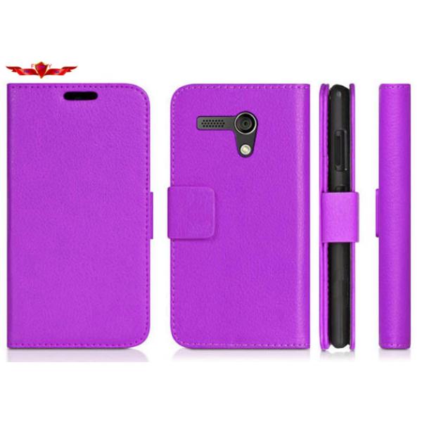 MOTO G PU Cover Card Holder Wallet Leather Cases Accurate Holes Magnetic Buckle Design