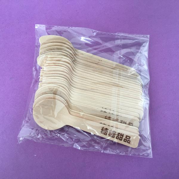 Green Palm Wooden Disposable Soup Spoons 105mm 140mm 160mm