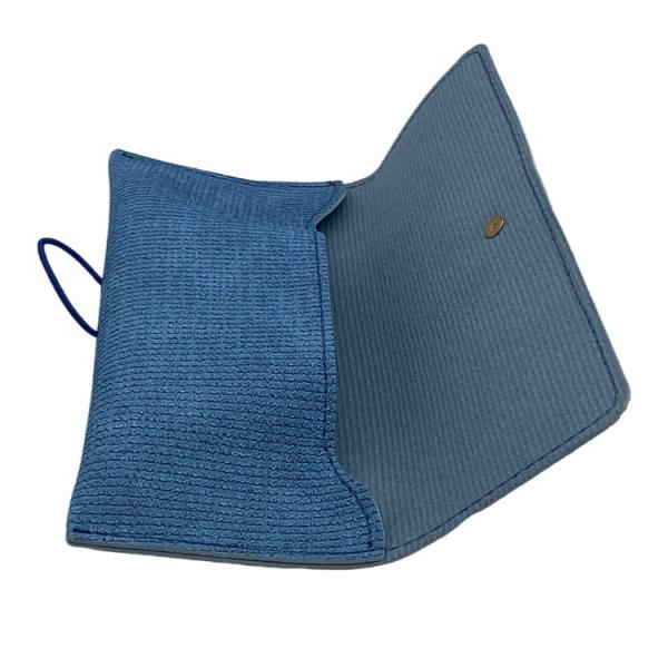 Blue 28mm Oem Logo Leather Glasses Case Portable Durable Soft Sunglasses Pouch Slim