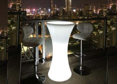 High Round Cocktail Table Furniture Set with Colorful  Lighting
