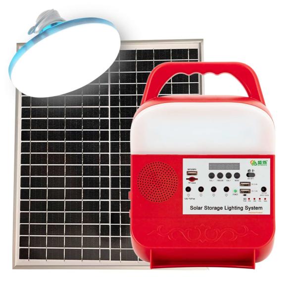 25W Solar Lighting System Power Emergency For Home With 3bulbs