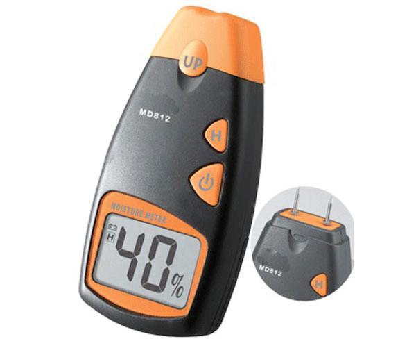 O mini medidor Handheld MD812 da umidade de Digitas da madeira com dados guarda
