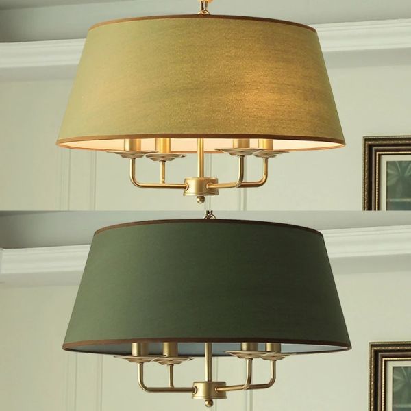 American Retro green fabric Pendant Lights Vintage Rustic Lamp (WH-VP-311)