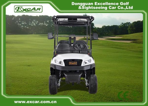 Green EXCAR Electric Golf Car 3 Or 4 Seater 48V ADC Motor CE Approved