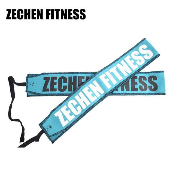 Blue Wrist Wraps Fitness For Weight Lifting Crossfit Training 100% Cotton Fabric