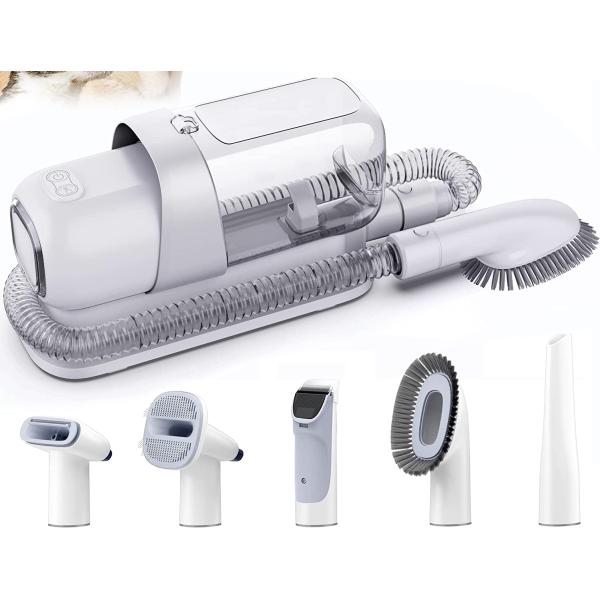 Pet Grooming Vacuum for Dogs 6 in 1 Kit 11kPa Vacuum Degree No Charging Time