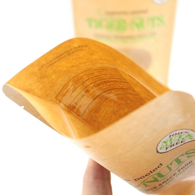 Kraft Stand Up Pouch Printed Paper Tea Bag Custom Zipper Lock Heat Seal Printed Pouch (Крафт Стоящий Пакет Печатный Бумажный Чайный Пакет)