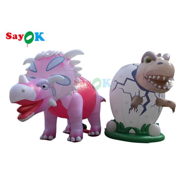 Inflatable Advertising Characters 4m Inflatable Giant Dinosaur For Festive Decoration Wind Resistance