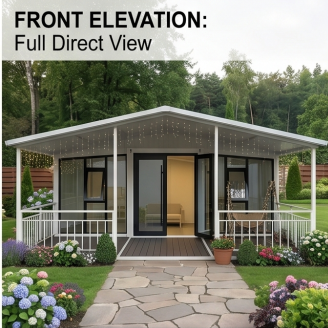 Sleek 20ft Gable Roof Expandable Living Container Home With Full View Balcony Terrace