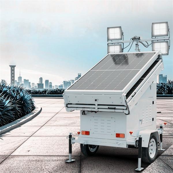 7M Mast Single Axle Durable Battery Solar Light Tower Mining Operations Mobile Light Tower Manufacturers