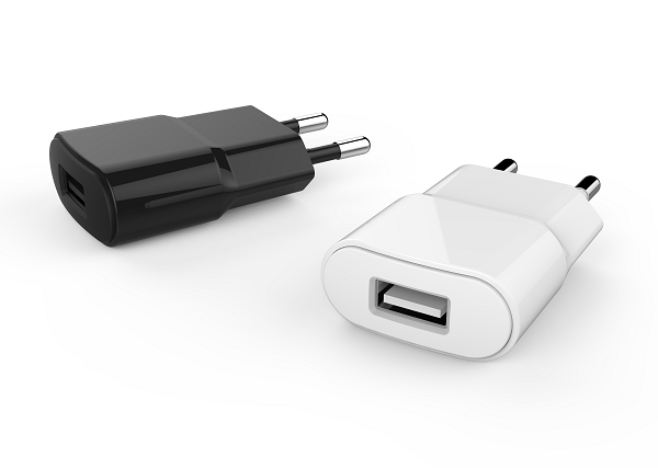 Black Single RoHS ErP 5V 1A European USB Charger