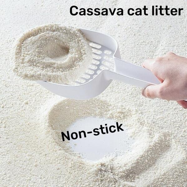1 mm de litière pour chats de manioc 100% de tapioca végétale litière pour chats de manioc facile à nettoyer