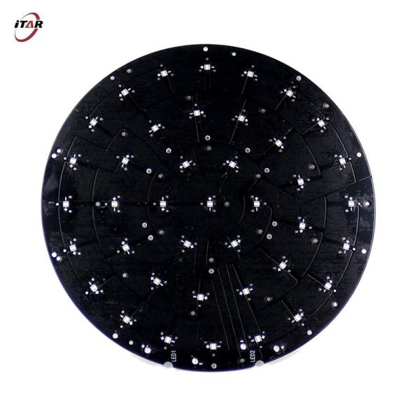 Black Round LED Metal PCB 408mm 3.0 Thermal Coefficient 1020W