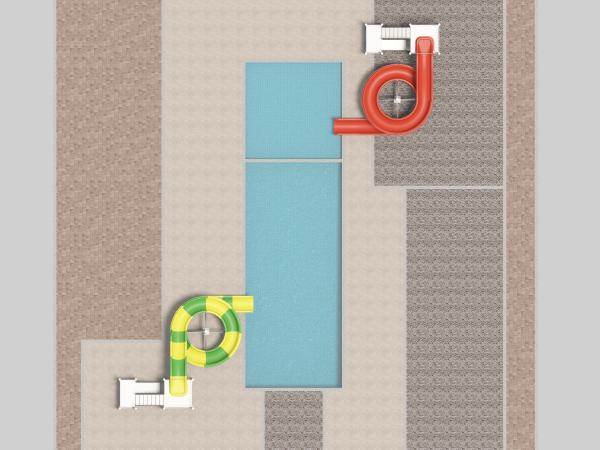 Piscina de verano para adultos, niños, deslizamiento en espiral de fibra de vidrio adecuado para residencias, hoteles comerciales Piscina