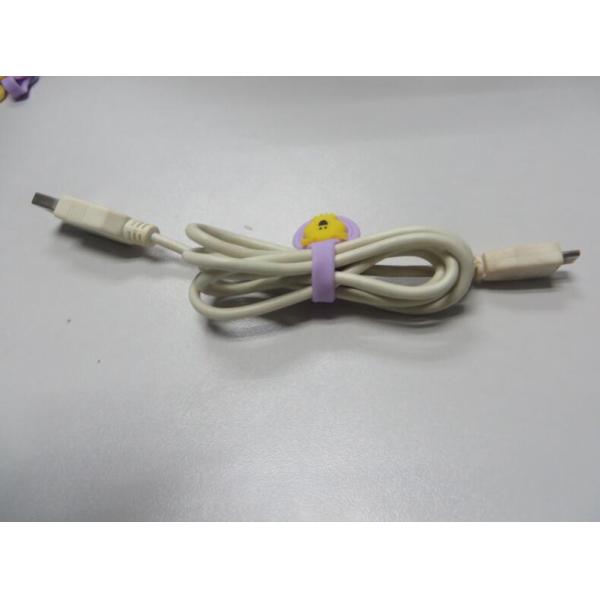 Mini Cute Dog Shape Charms Silicone Earphone Cable Holder Cable Winder Accept Logo Print