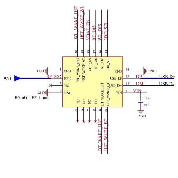 Модуль модуля 2.4G 802,11 n низкой энергии Realtek RTL8723DU беспроводной Wifi