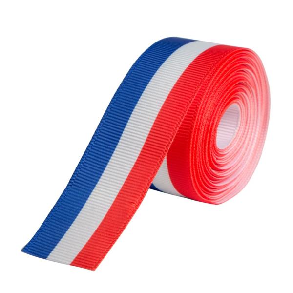 Double Face Style Tricolor Weaving Ribbon for Recycled Tricolor Holiday Nylon