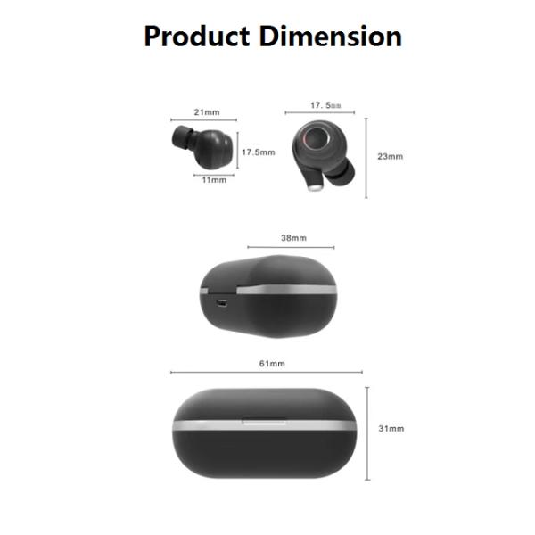 5hours TWS Bluetooth Earbuds
