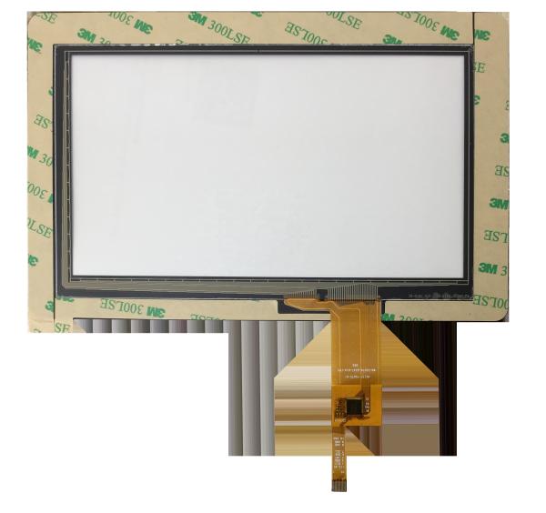 800x480 Tft Capacitive Touchscreen 7inch Coverglass 0.7mm I2C Interface