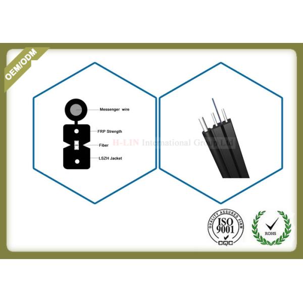 Outdoor Fiber Optic Cable FTTH Drop Cable 5.0*2.0mm G657A FRP strength member LSZH jacket