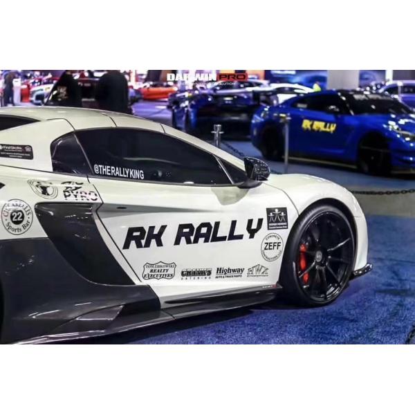 Vende como pasteles calientes para McLaren MP4-12C 625C 650S Kit de cuerpo de fibra de carbono mejorado 675LT estilo falda lateral difusor trasero
