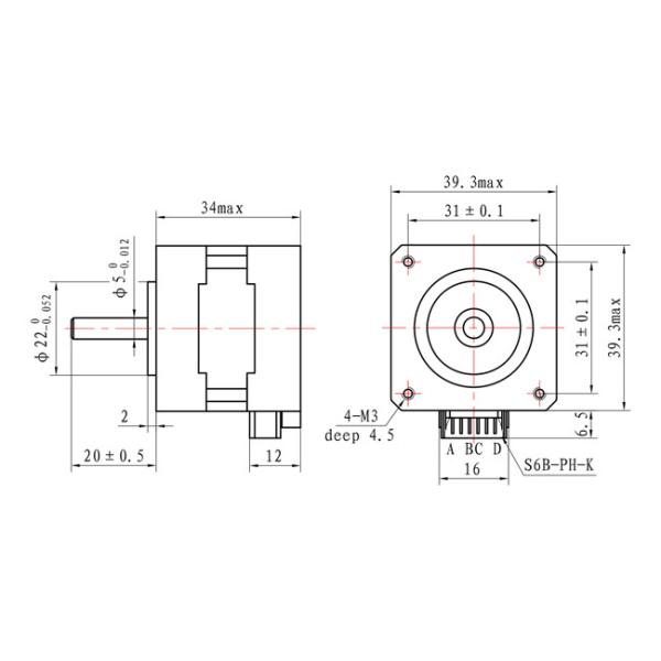 провод 20mN.M Stepper мотора 4 NEMA 16 14V 0.4A для освещения этапа