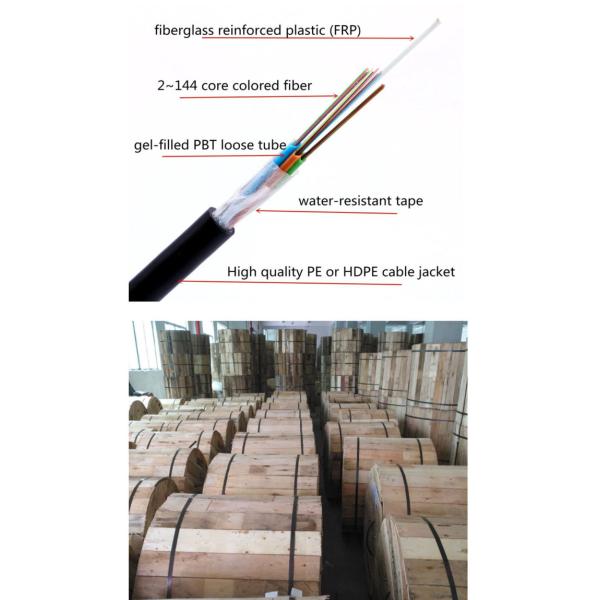 GYFTY-36B1 Stranded Non Metallic Fiber Optic Cable 4Core 144 Core Aerial Duct