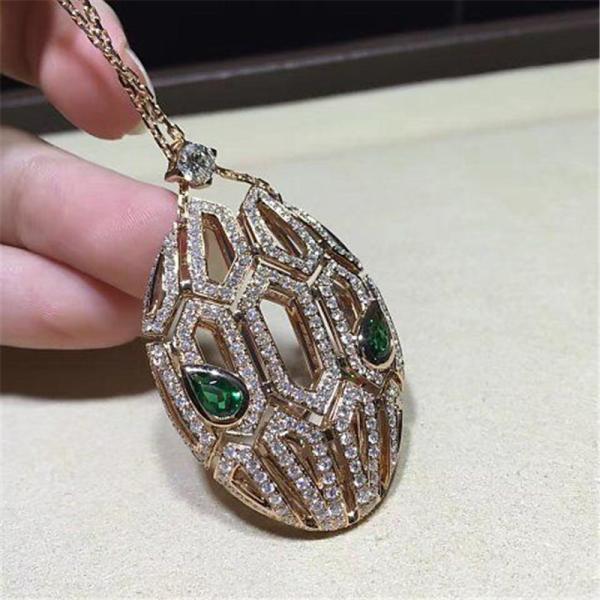 Bi snake Necklace 18k gold white gold yellow gold rose gold  diamond  necklace Jewelry factory in Shenzhen, China