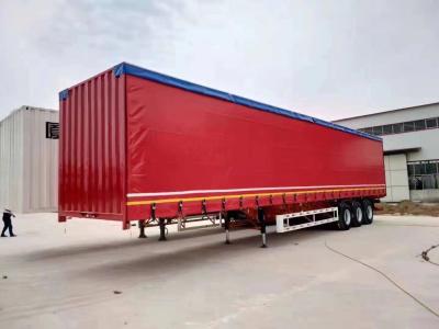 3 Axles Curtain Side Semi Trailer With Jost Kingpin And 8/12/16 Tires