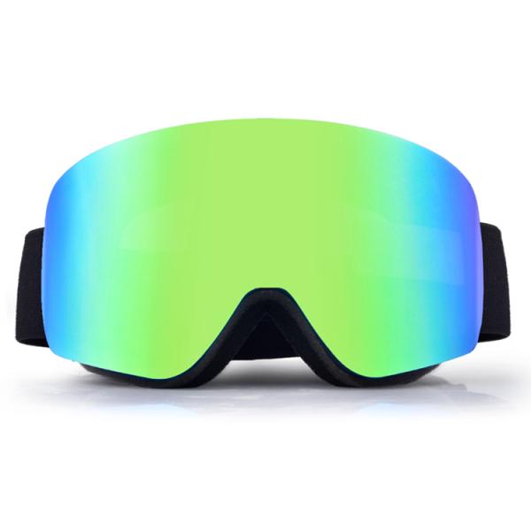 Custom Cylindrical OTG UV400 Anti Fog Ski Goggle with Three Layer Foam Replacement