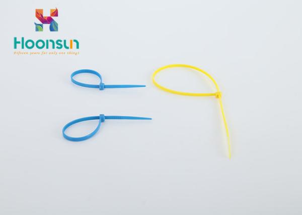 Customized Color Self Locking Nylon Cable Zip Ties Acid / Corrosion Resistant