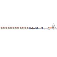 Ligne de production de sangles en PP à vis unique 200 à 300 kg/h entièrement automatique