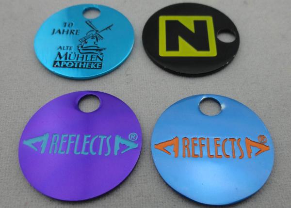Aluminum Anodized Trolley Coin, personalised Trolley Coin Keyring with Stamped, Photo Etching, Injection