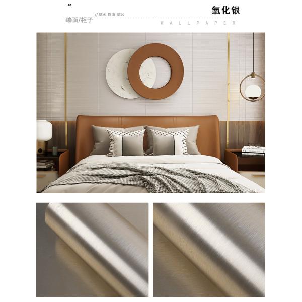 Silver Metallic Peel And Stick Wallpaper Interior Metallic Film Wall Paper